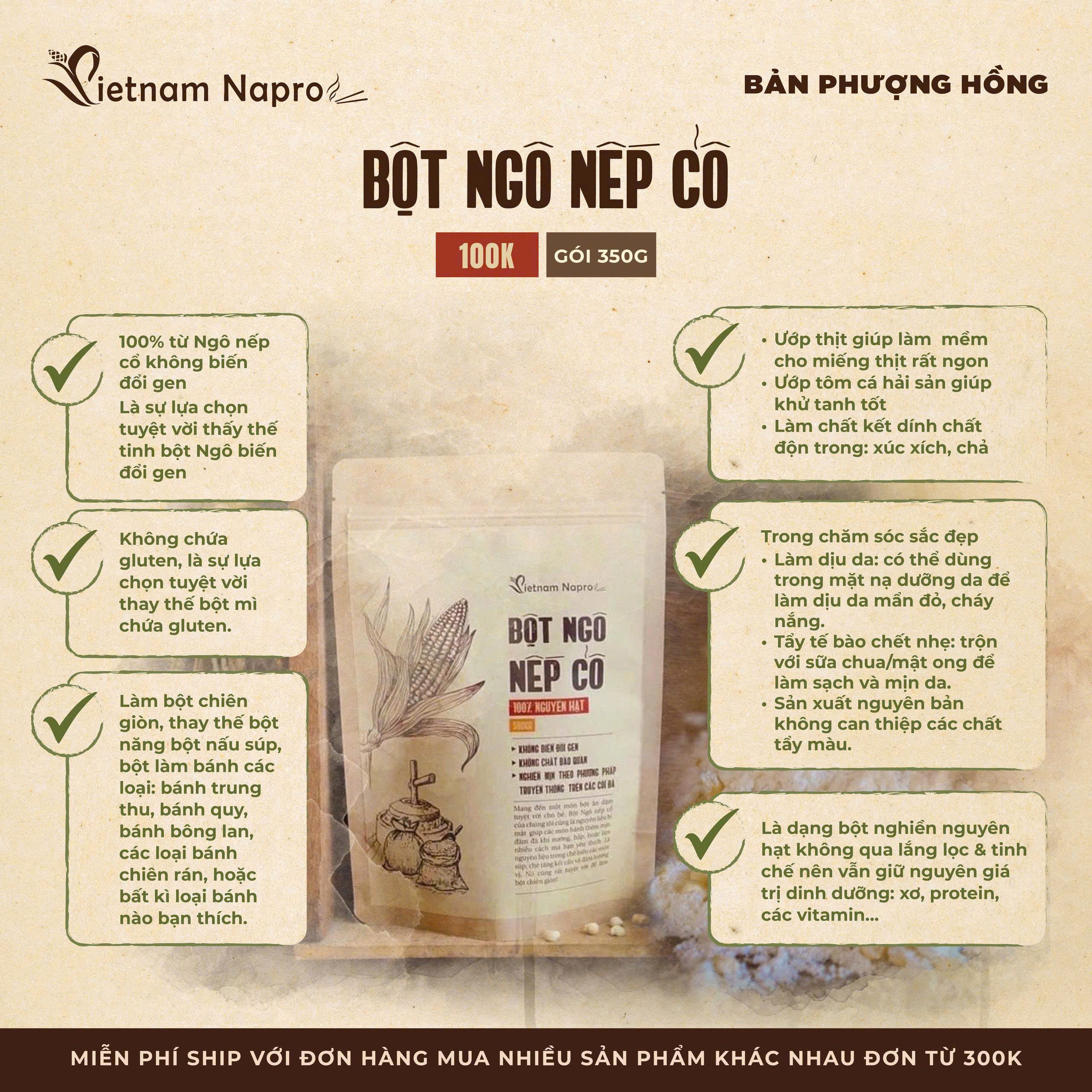 Bột ngô nếp cổ