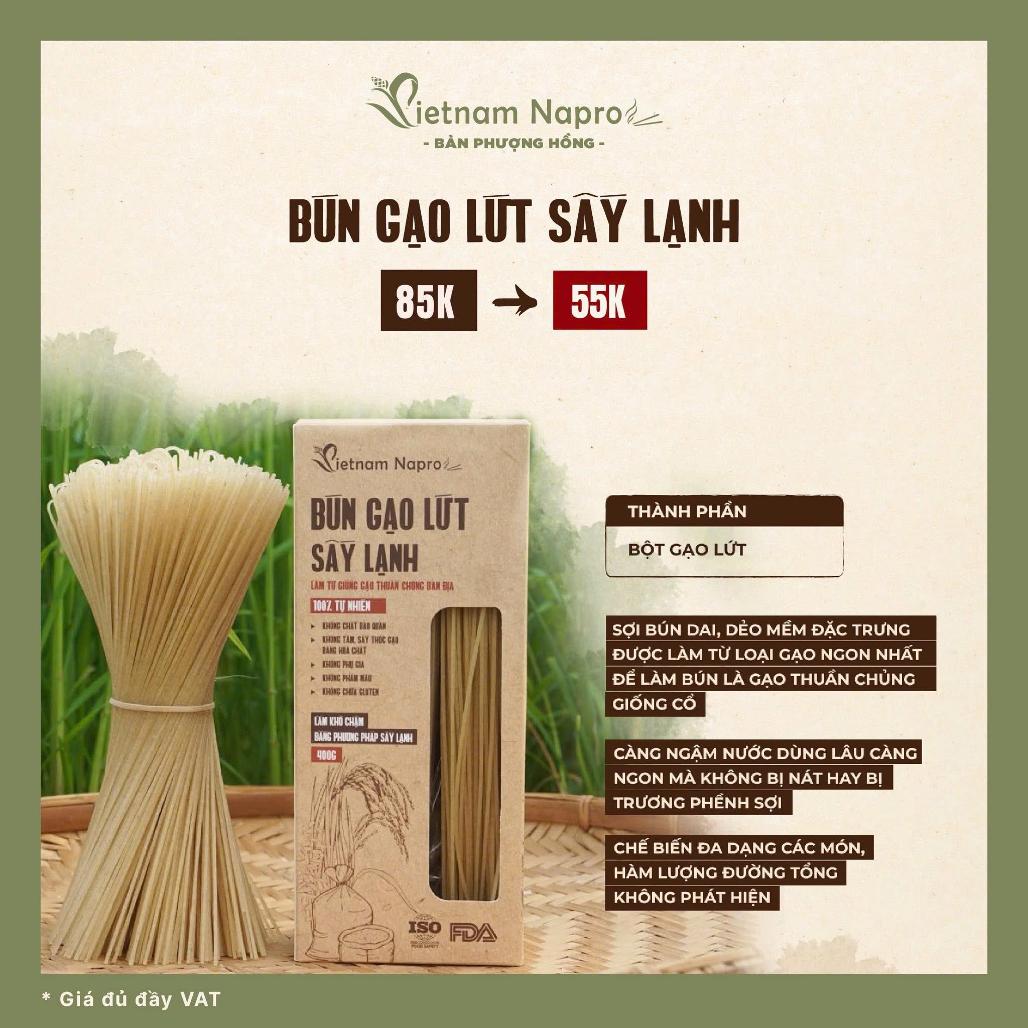 Bún gạo lứt sấy lạnh